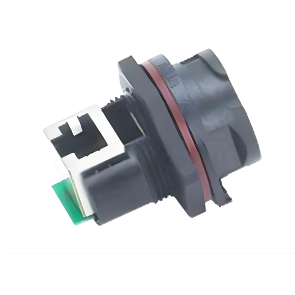 XY-RJ45F71RA IP67 Shielded RJ45 Right-Angle Panel Jack Bayonet Feed-Thru