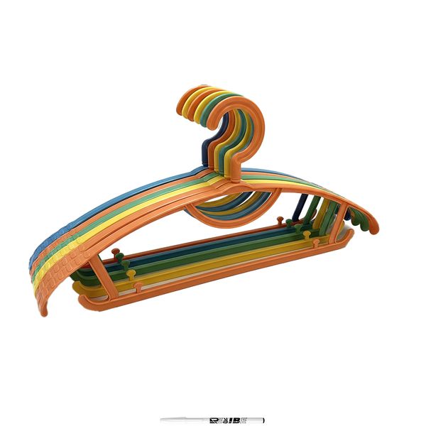 1Pack (8Piece) Rainbow Space-Saving Hangers - Closet Organizer + ReVibe Pen