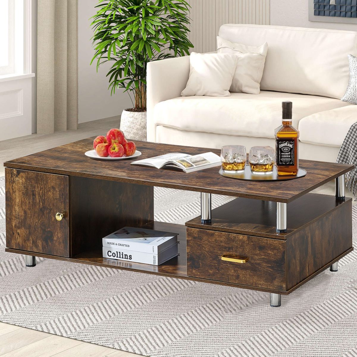 Coffee Table Sofa Side End Table Home Office Center Desk Storage