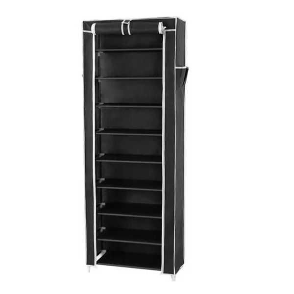 Multipurpose Portable Folding Shoe Rack 9 Tier - Brown