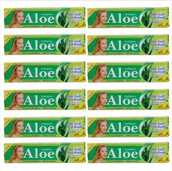 Pack of 12 Aloe Toothpaste With Toothbrush