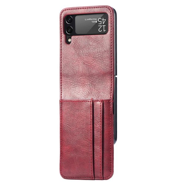 Full Body Leather Phone Cover &amp; Wallet Compatible with Samsung Z Flip4 5G