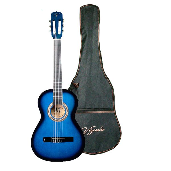 Vizuela Full Size Classic Guitar - Blue Sunburst