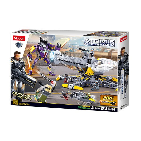 Sluban Building Set: Atomic Storm Uprising Denfensive Warefare of DongShan Base - 1352 Pieces