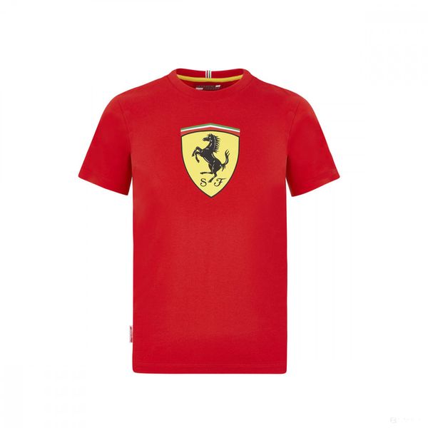 Scuderia Ferrari FW Kids' Large Shield Tee - Red