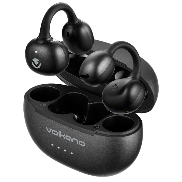 Volkano Rise Series Open Ear Clip Earphones - Black