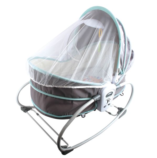 Jack Brown 5 in 1 Baby Rocker Bassinet Cradle - Green