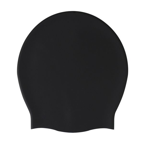 Extra-large Black Swimming Cap Suitable For Dreadlocks And Long Hair