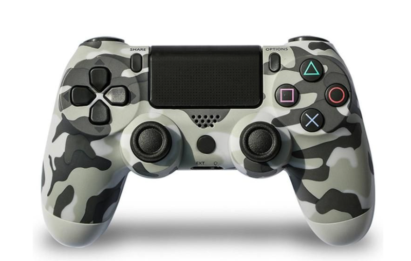 Double Shock Wireless Controller Grey Camo - Compatible with PS4/Pro/Slim