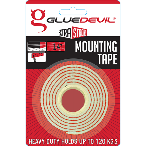 Glue Devil Extra Strong Heavy Duty Mounting Tape 1mmx18mmx1.5m