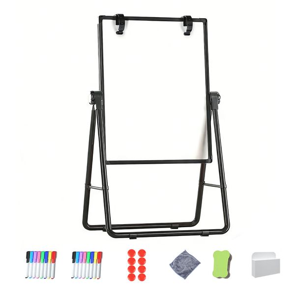 Big Mobile Magnetic Whiteboard Double Sided with Sturdy Stand 102cm x 72cm