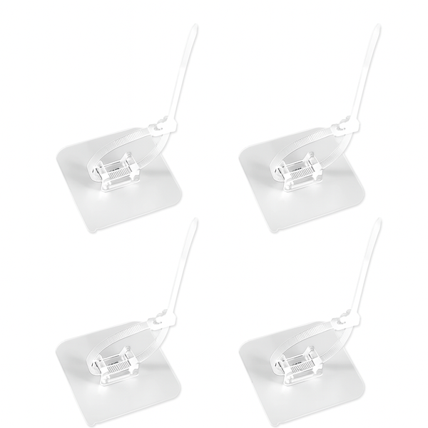 4 Pack Punch-Free Adjustable Water Pipe Clip Fastener - Transparent