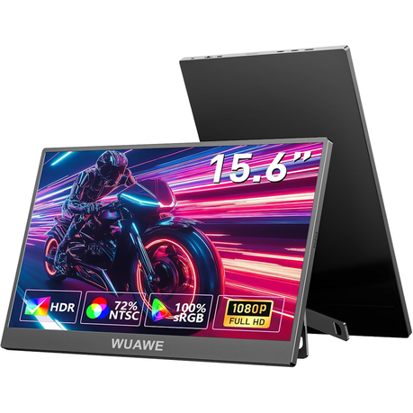 15.6" Full HD 1080P IPS Screen - Portable Monitor with Stand & Free Cover Image