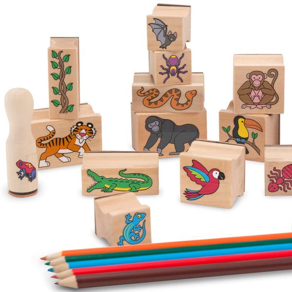 Melissa &amp; Doug Stamp-a-Scene Rain Forest Stamp Set