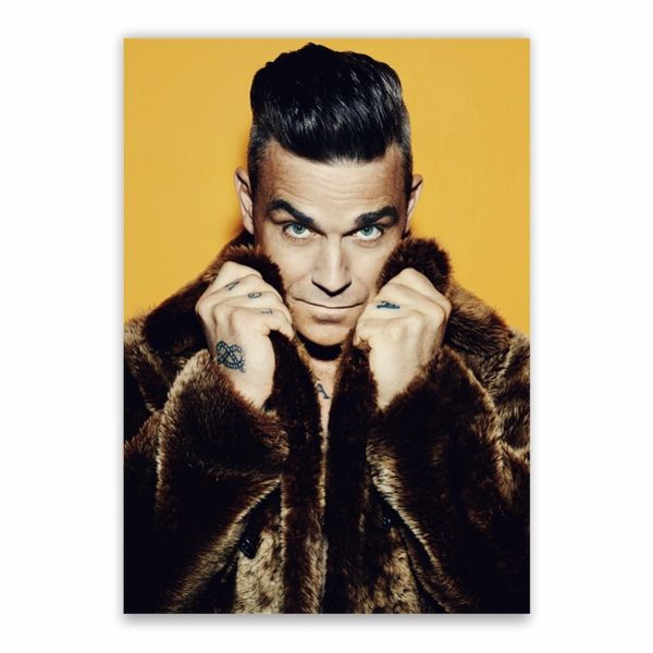 Robbie Williams Yellow Background Poster - A1