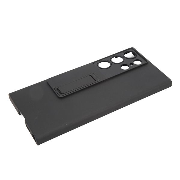 Thin Shockproof Galaxy S23 Ultra Phone Case with Stand Black