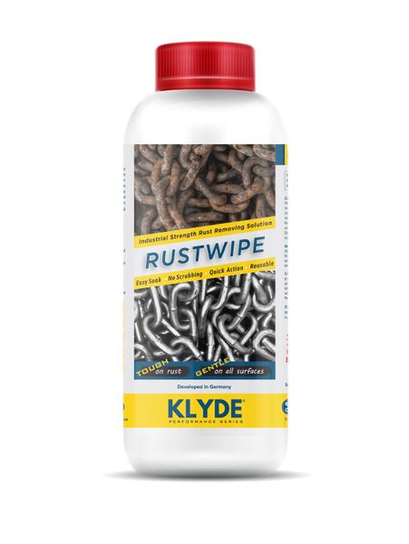 KLYDE Rust Wipe , Rust Removal &amp; Metal Surface Cleaner, 1L, 6 Pack