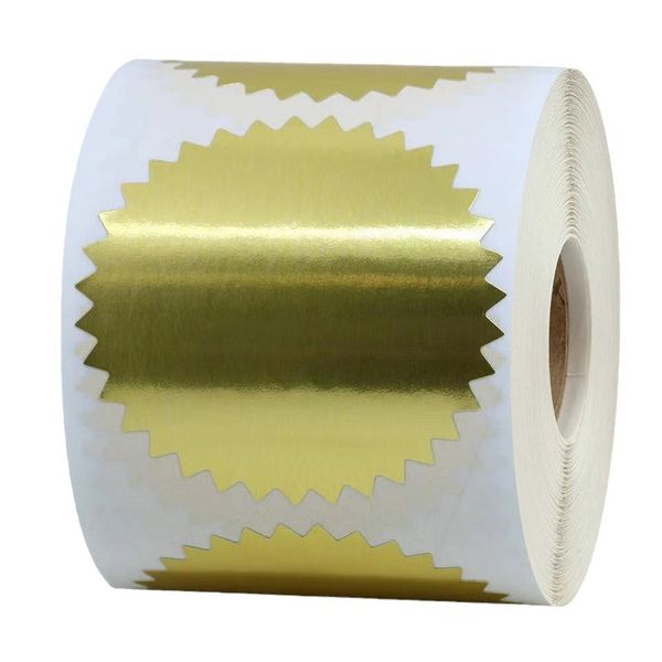 250pcs Golden Foil Seal Stickers 2-Inch Round Labels for Packaging Wedding