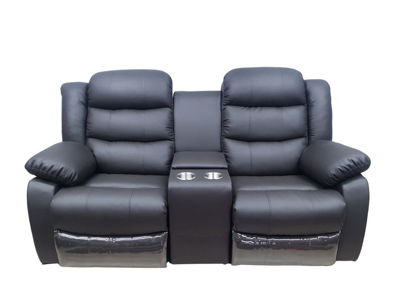 Microfiber Leather 2 Seater Recliner Sofa Couch