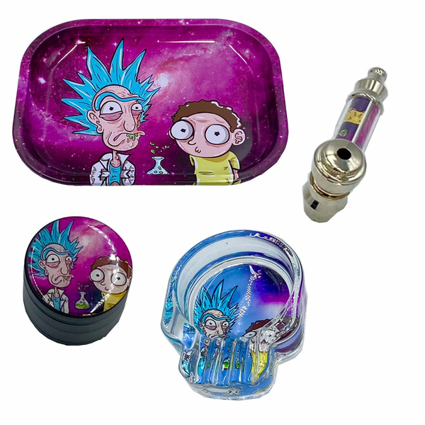 Cannabis Dab Rick &amp; Morty Purple 4 Piece Gift Set