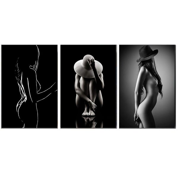 Timeless Elegance Grey, Black Cotton Canvas cm Figures/People Wall Art