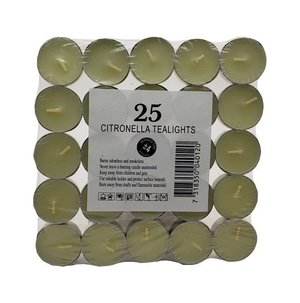 Citronella Tealight Candles 25 Pack