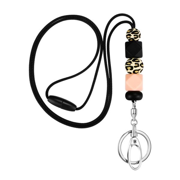 Teacher Lanyards for ID Badges Teens Silicone Beaded Keys Office Worker