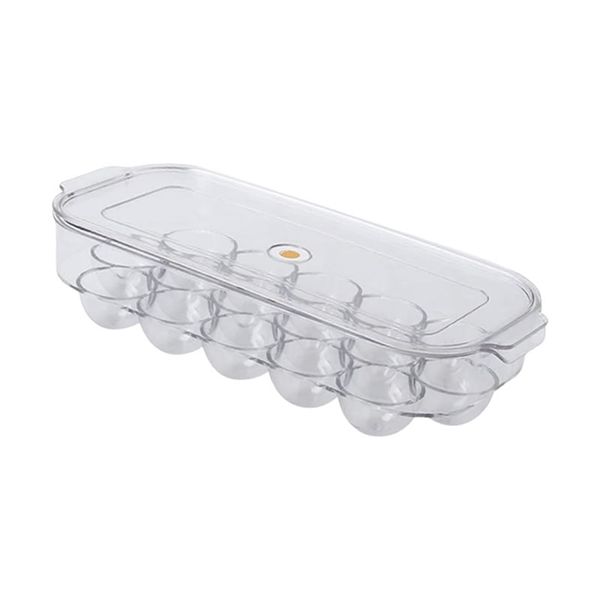31.4 x 14.3 x 7.7cm Transparent 16 Egg Storage Box With Lid HO-002