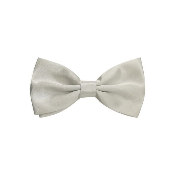 Plain Satin Bow Tie - White