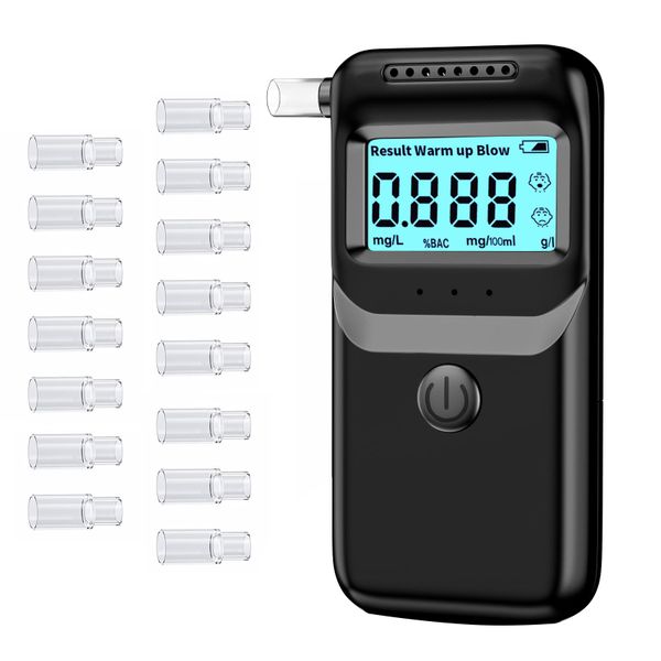 High-Precision Digital Breathalyzer Portable Alcohol Tester LCD Display