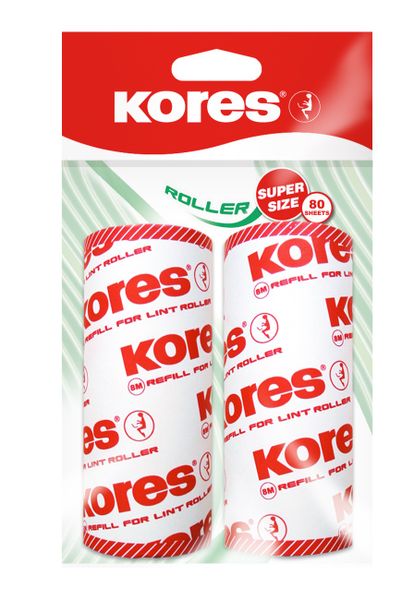 Kores Lint Roller Refill, Pack of 2
