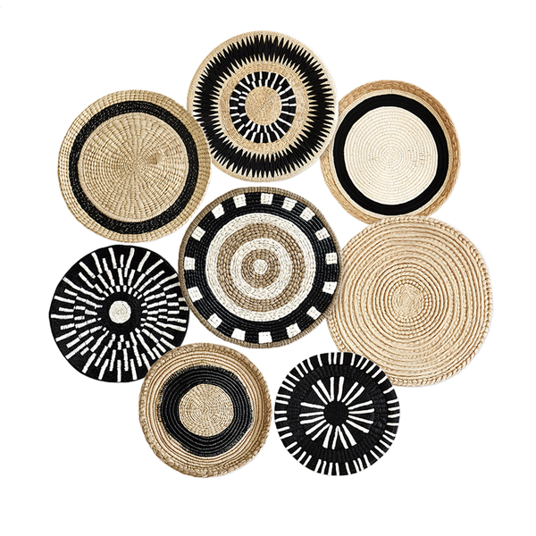 Creative Rattan Basket Bohemian Self-adhesive Wall Stickers Office Home etc