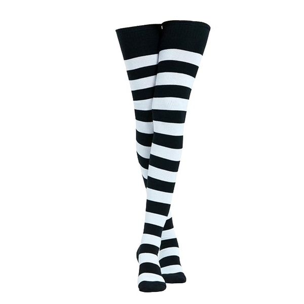 Womens Over Knee Long Striped Cotton Socks