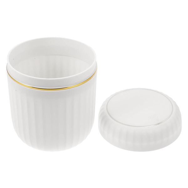 Compact Open Mini Trash Can with Lid for Bathroom Bedroom Office and Car