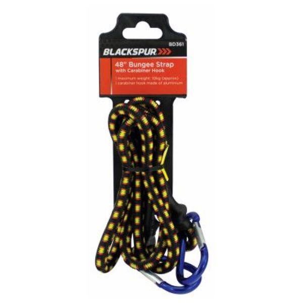 Blackspur 48 Inch Bungee Strap With Carabiner Hook