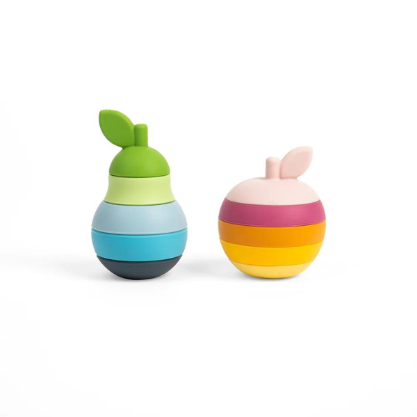 BigJigs -100% FSC Certified Silicone Stacking Apple &amp; Pear