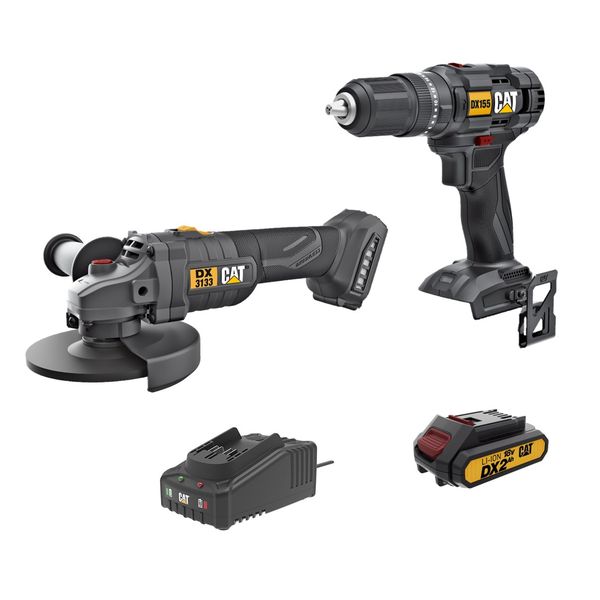CAT Power Tool Set - Drill &amp; Grinder 18V