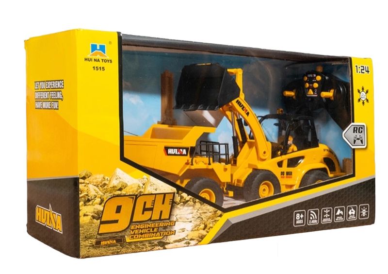 Radio Control 2 in1 Dump Truck And Bulldozer Model Toy