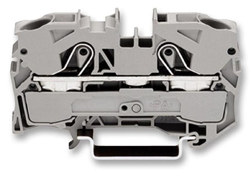 Wago (2010-1201) DIN Rail Mount Terminal Block, 2 Ways, 20 AWG, 6 AWG