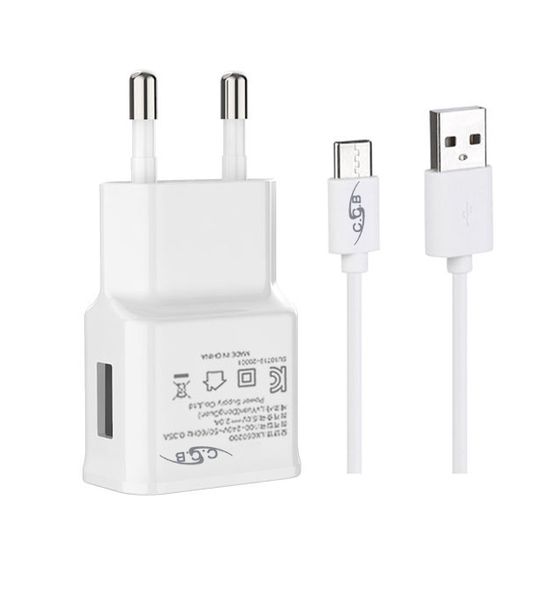 CCB 2.1A Type C Charger for Samsung and Huawei - AC007 White