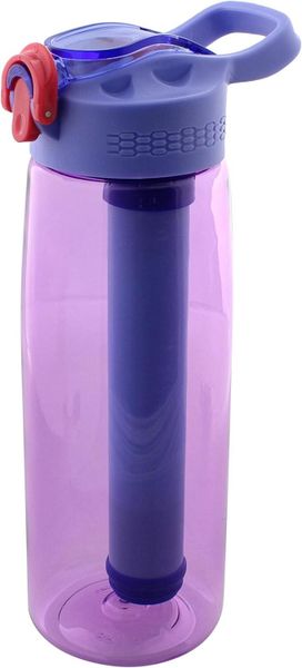 Portable Water Filter Bottle for Camping &amp; Travel - Instant Pure Water