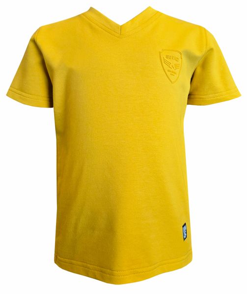 Soviet Bold Boys' Short Sleeve Plain Fashion T-Shirt - New Mustard