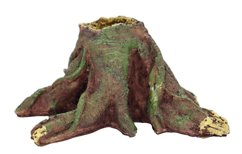 Pet Brands Tree Stump With Moss 2 Piece