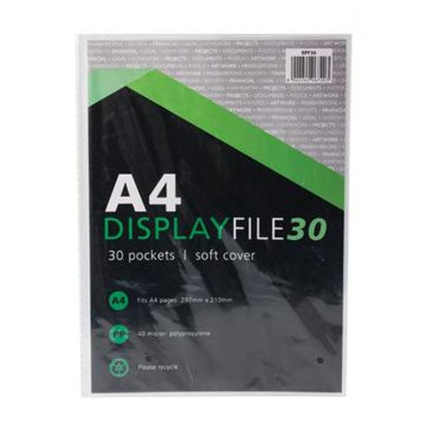 A4 Display File 30 Pockets - 1 Individual File
