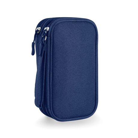 Waterproof Travel Cable Organizer Bag - Portable Tech Storage Case - Blue Image