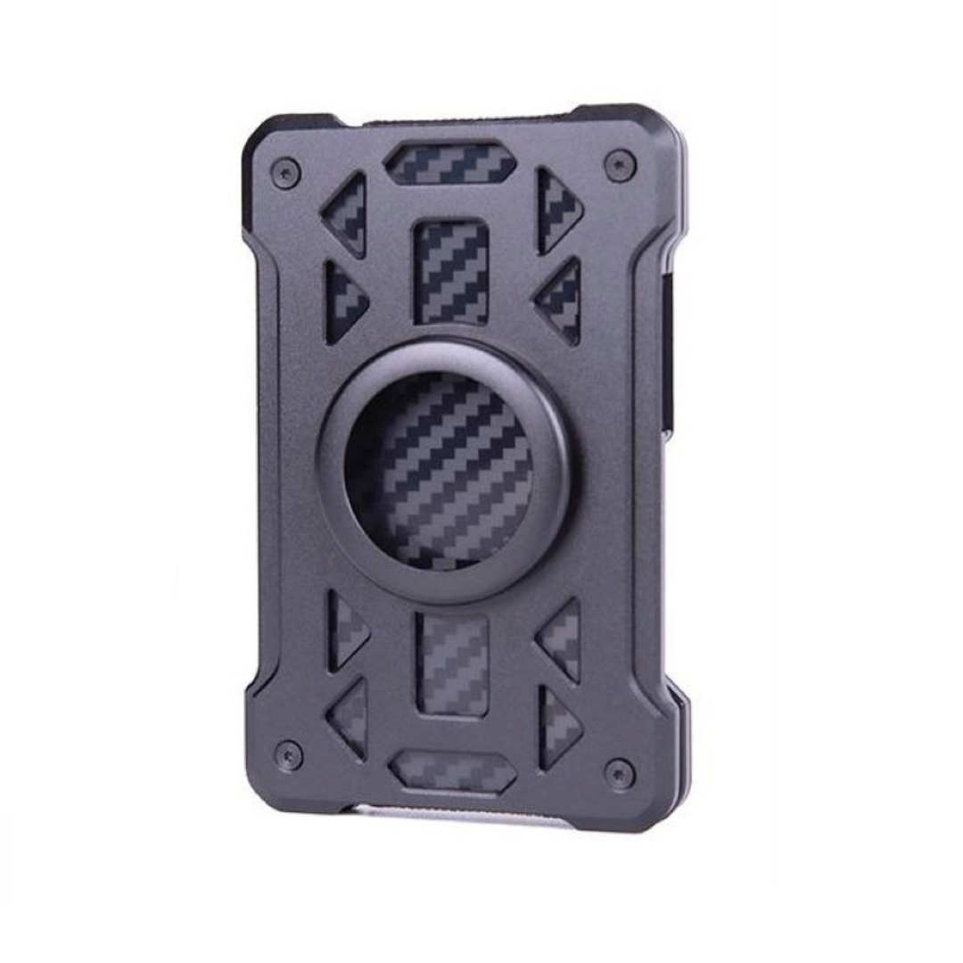 BasicX AirTag Card Holder Metal Anti Theft RFID Wallet Black B Model