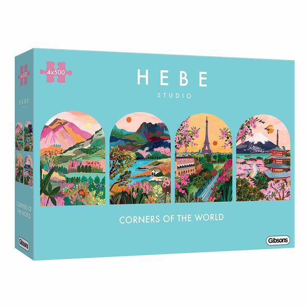 Gibsons Corners of the World 4 x 500-Piece Jigsaw Puzzles