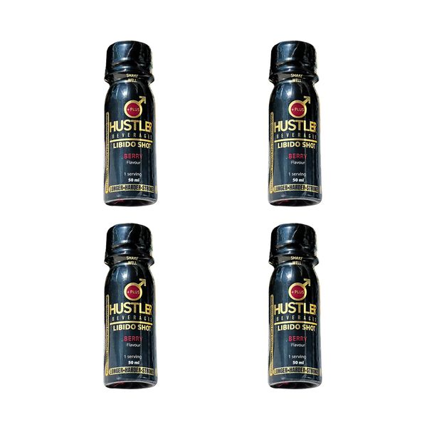 Hustler Libido Shot 50ml - Value Pack 4 x 50ml Shot's