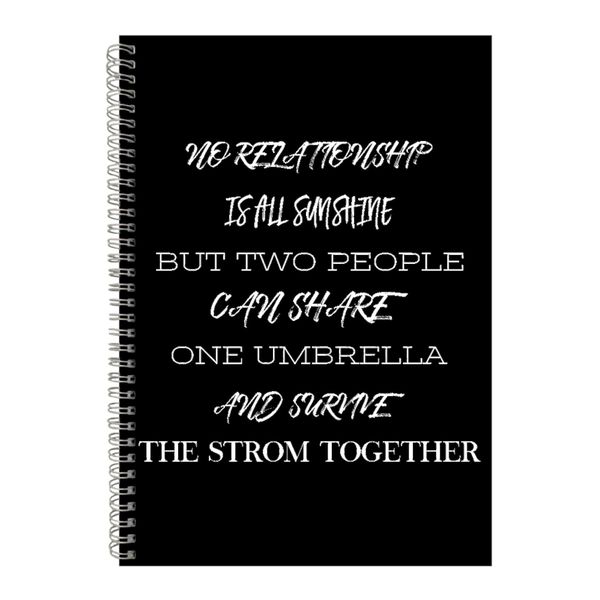 Together A4 Notebook Spiral Lined Motivational Sayings Graphic Notepad 169