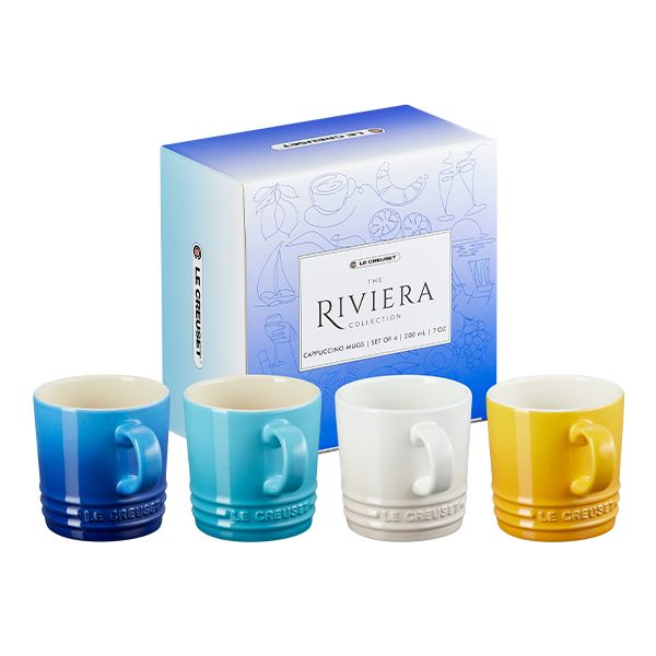 Le Creuset The Riviera Collection Set of 4 Cappuccino Mugs